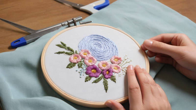 Preparation before starting the Photo Stitch Embroidery